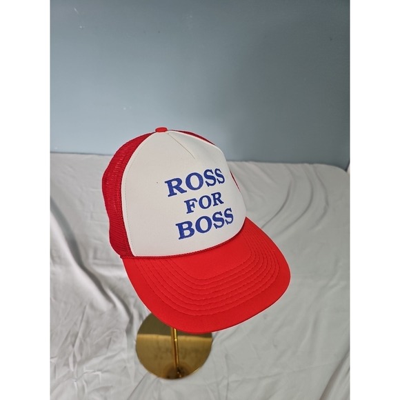 Otto Men Red Vintage Ross Perot for President Trucker Hat Cap Ross for Boss - Picture 9 of 11